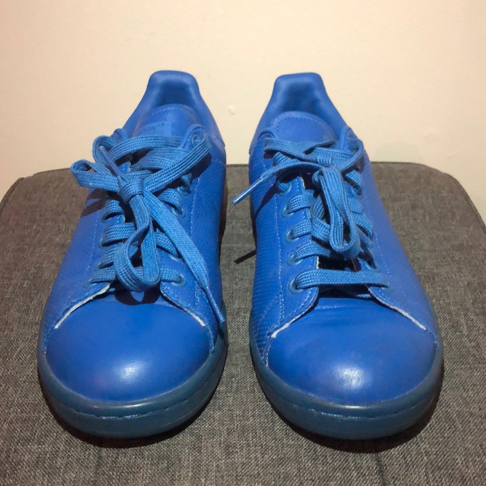 All Blue Adidas + Stan Smith